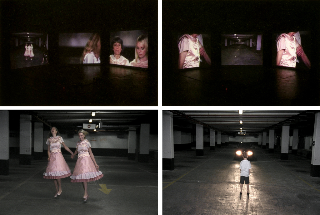 Scenes from the video installation "Black Lead" of Corine Stübi